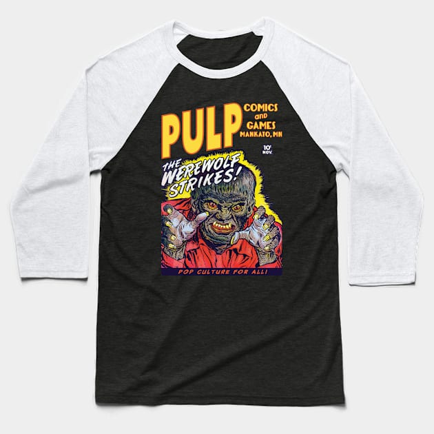 Werewolf PULP Baseball T-Shirt by PULP Comics and Games